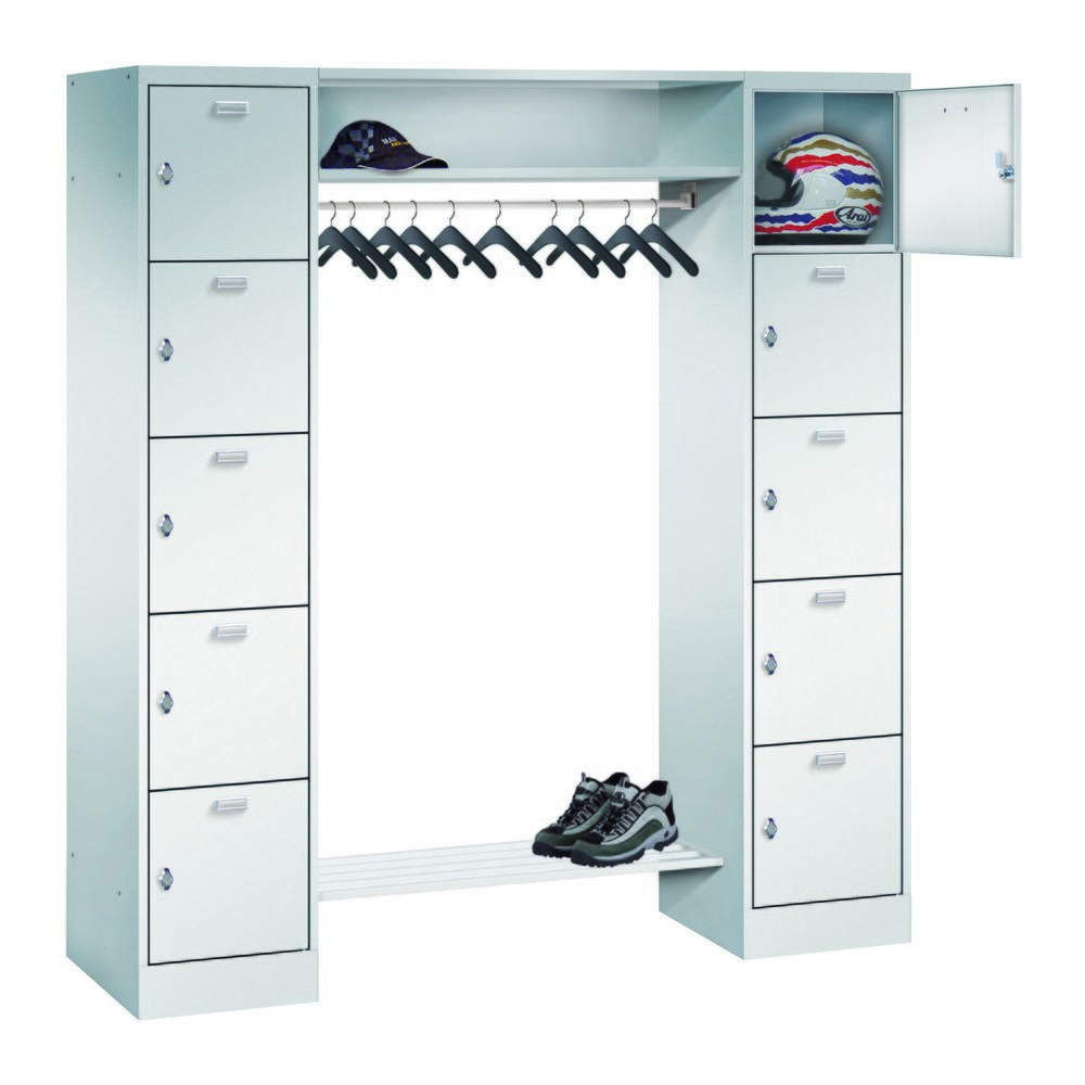 Produktabbildung Nr. 1: PAVOY Schließfachspind, 2 x 5 Fächer, Drehriegelverschluss, HxBxT 1.950 x 1.700 x 500 mm, Abteil Breite 400 mm