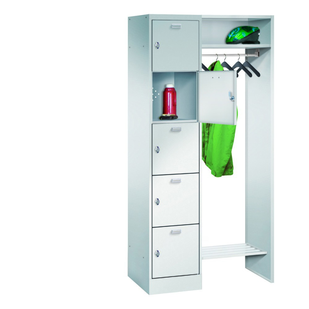 Produktabbildung Nr. 1: PAVOY Schließfachspind, 5 Fächer, Drehriegelverschluss, HxBxT 1.950 x 850 x 500 mm, Abteil Breite 400 mm