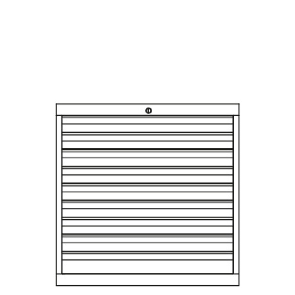 Produktabbildung Nr. 3: PAVOY Schubladenschrank, Höhe 800 mm, Schubladen 2x100 + 4x125 mm, Breite 1.023 mm, lichtgrau, lichtblau