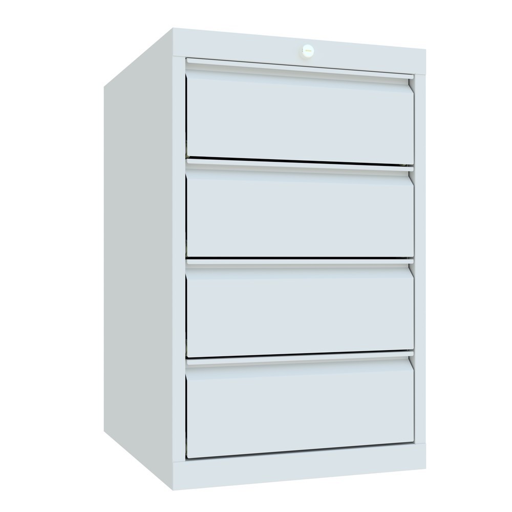 Produktabbildung Nr. 3: PAVOY Schubladenschrank, Höhe 800 mm, Schubladen 4x175 mm, Breite 500 mm, lichtgrau, lichtgrau