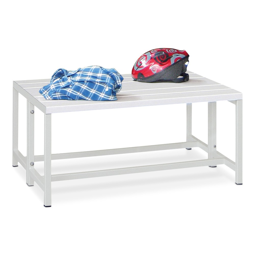 Produktabbildung Nr. 1: PAVOY Umkleidesitzbank, 2-seitig, Länge 1.000 mm, ohne Schuhrost, lichtgrau