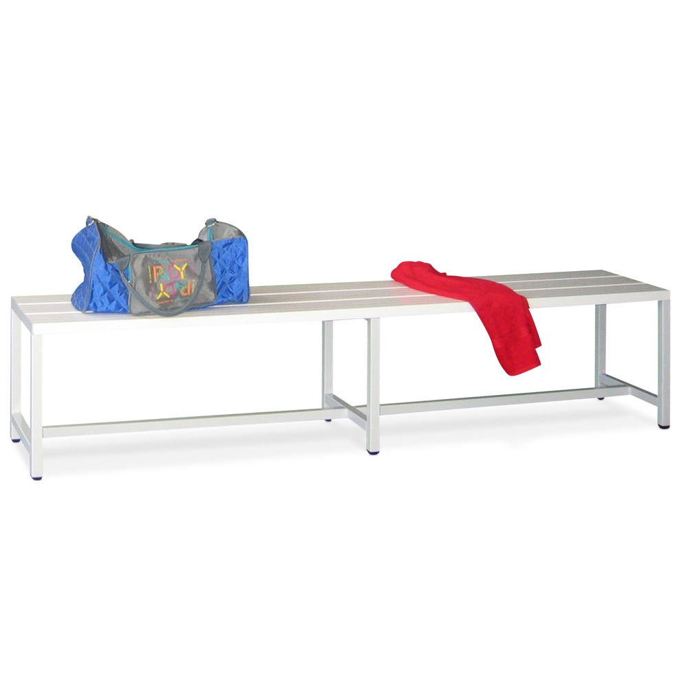 Produktabbildung Nr. 1: PAVOY Umkleidesitzbank, Länge 2.000 mm, ohne Schuhrost, Gestell in lichtgrau