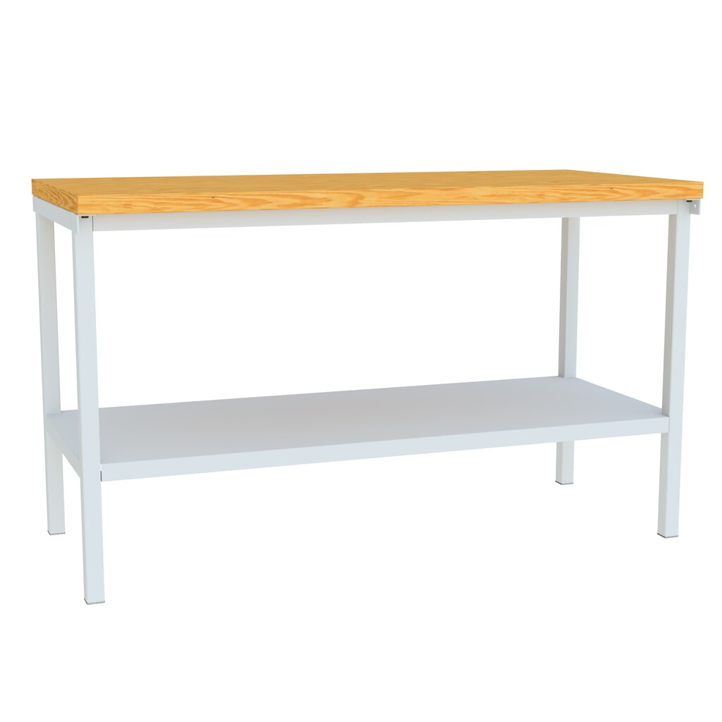 Produktabbildung Nr. 1: PAVOY Werktisch mit Ablageboden, HxBxT 900 x 1.500 x 700 mm, lichtgrau