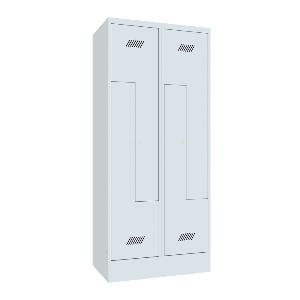 Produktabbildung: PAVOY Z-Spind, 4 Abteile, HxBxT 1.850 x 800 x 500 mm, lichtgrau, lichtgrau