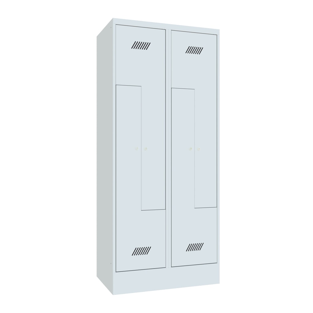 PAVOY Z-Spind, 4 Abteile, HxBxT 1.850 x 800 x 500 mm, lichtgrau, lichtgrau Produktabbildung Nr. 1: PAVOY Z-Spind, 4 Abteile, HxBxT 1.850 x 800 x 500 mm, lichtgrau, lichtgrau