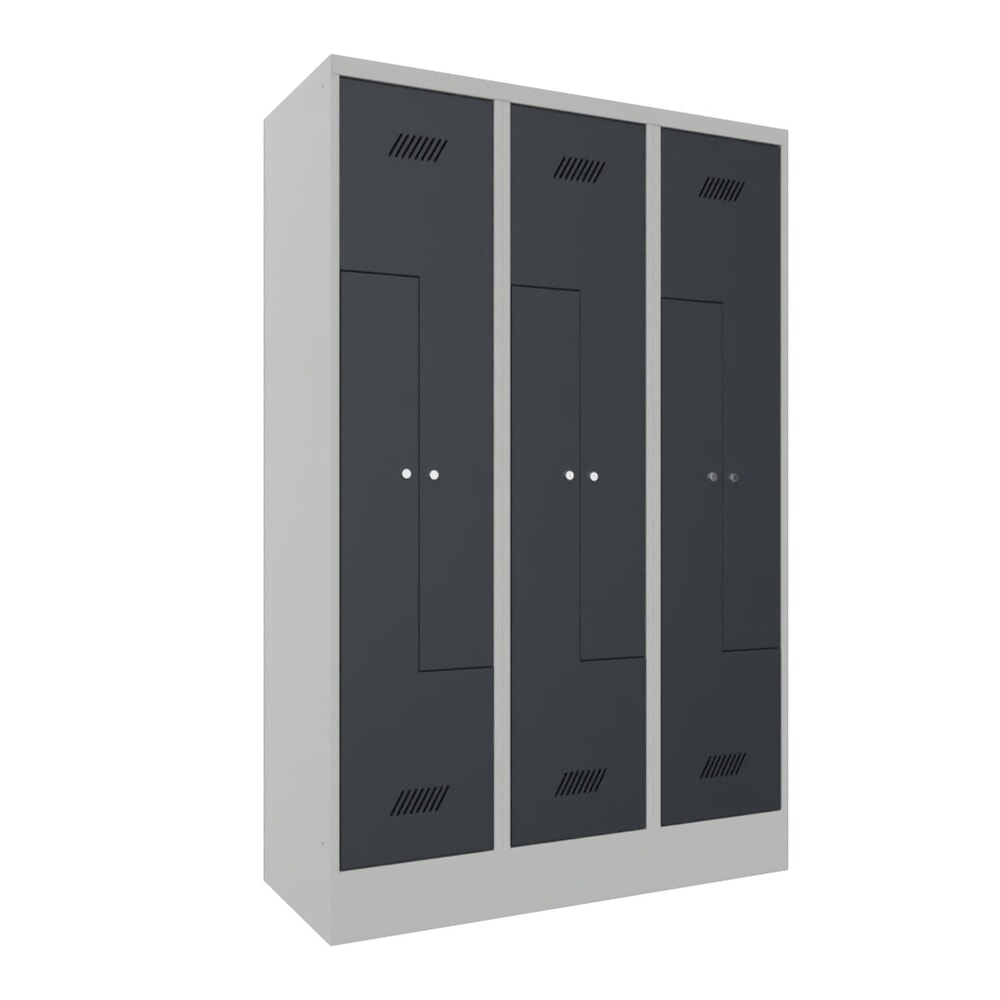 Produktabbildung Nr. 1: PAVOY Z-Spind, 6 Abteile, HxBxT 1.850 x 1.200 x 500 mm, anthrazitgrau, lichtgrau