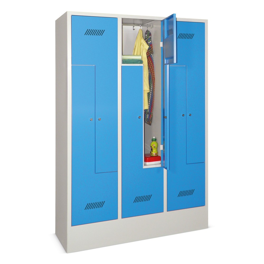 Produktabbildung Nr. 2: PAVOY Z-Spind, 6 Abteile, HxBxT 1.850 x 1.200 x 500 mm, feuerrot, lichtgrau