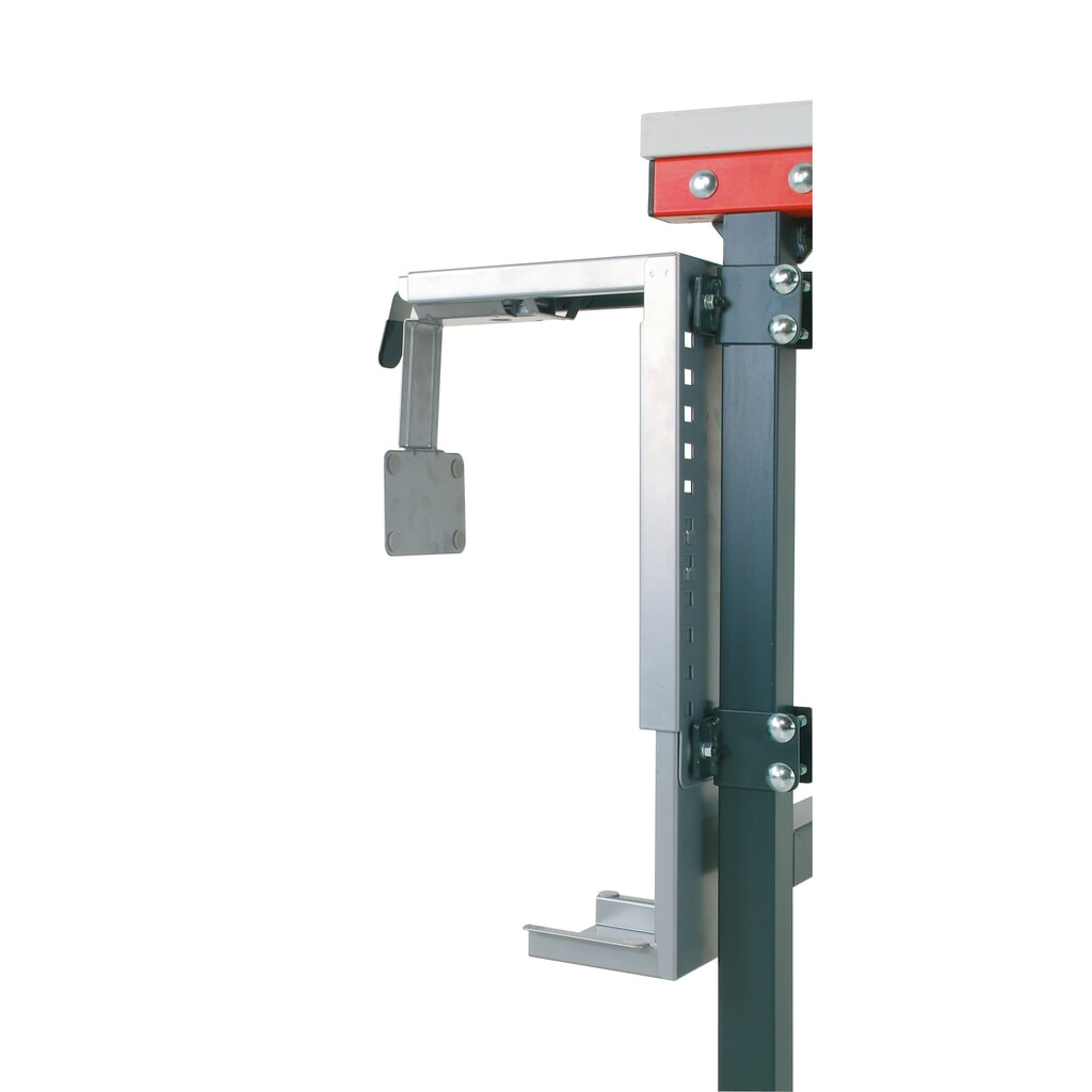 PC-Halterung für Rocholz Packtisch-Systeme, universell am Tischbein montierbar, Innenmaß HxB 307-531 x 78-220 mm Produktabbildung: PC-Halterung für Rocholz Packtisch-Systeme, universell am Tischbein montierbar, Innenmaß HxB 307-531 x 78-220 mm