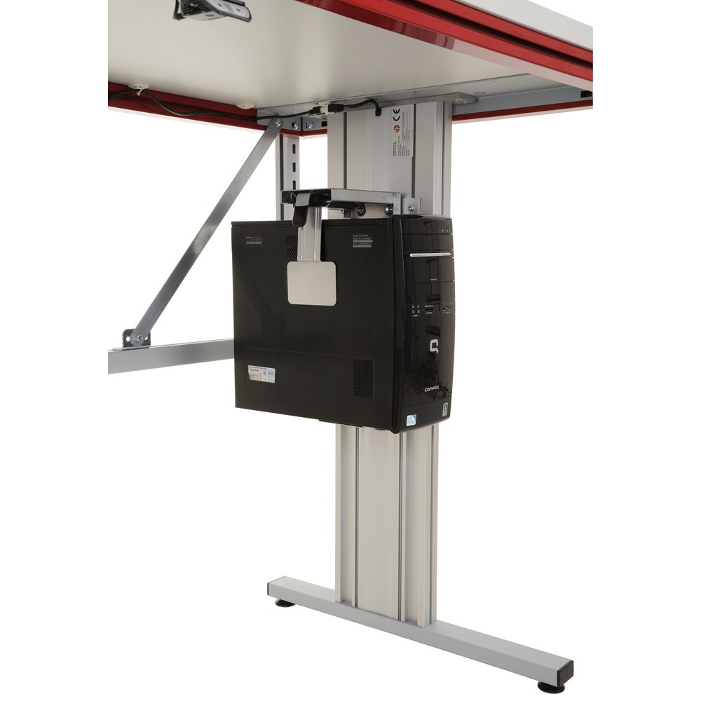 Productafbeelding nr. 4: PC-houder voor Rocholz paktafelsystemen, universeel monteerbaar aan de tafelpoten, binnenafmetingen hxb 307-531 x 78-220 mm