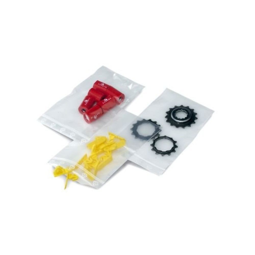 Produktabbildung: PE-Druckverschlussbeutel, 50 x 80 mm, 50 µ, transparent, 1 VE = 2000 Stk