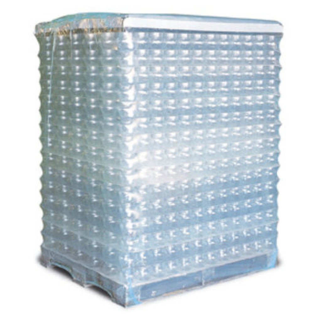 Produktabbildung: PE-Schrumpfhaube, 1250mm + 850mm x 2600mm (B + Seitenfalte x L), 90µ, transp.