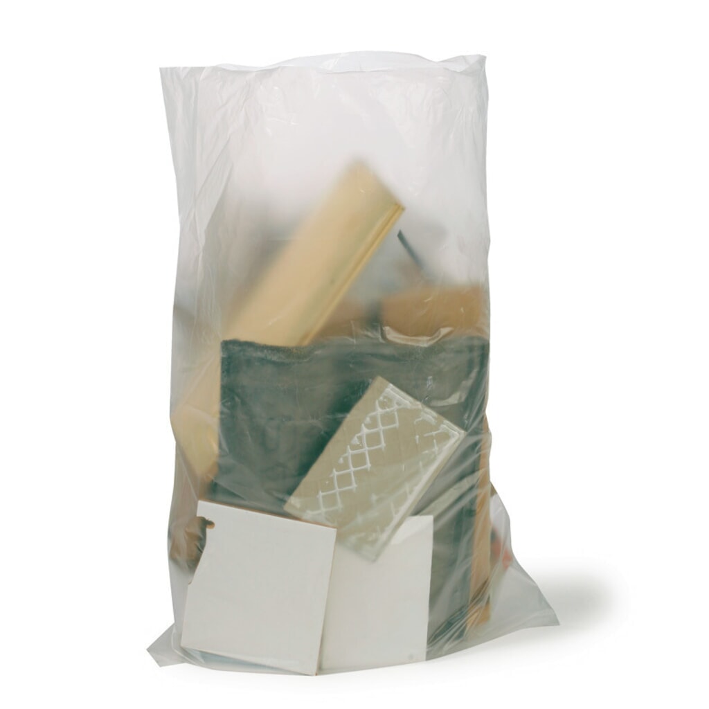 PE-Schwergutsäcke, 55 l, 70µ, 100 Stk/VE, transparent Produktabbildung: PE-Schwergutsäcke, 55 l, 70µ, 100 Stk/VE, transparent