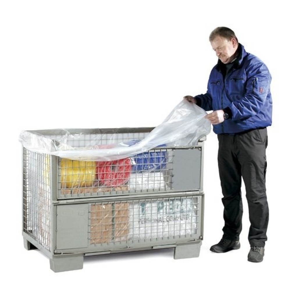 Produktabbildung Nr. 2: PE-Seitenfaltensack, 1300 + 950 x 900 mm (B + Seitenfalte x L), Stärke 90 µ, transparent