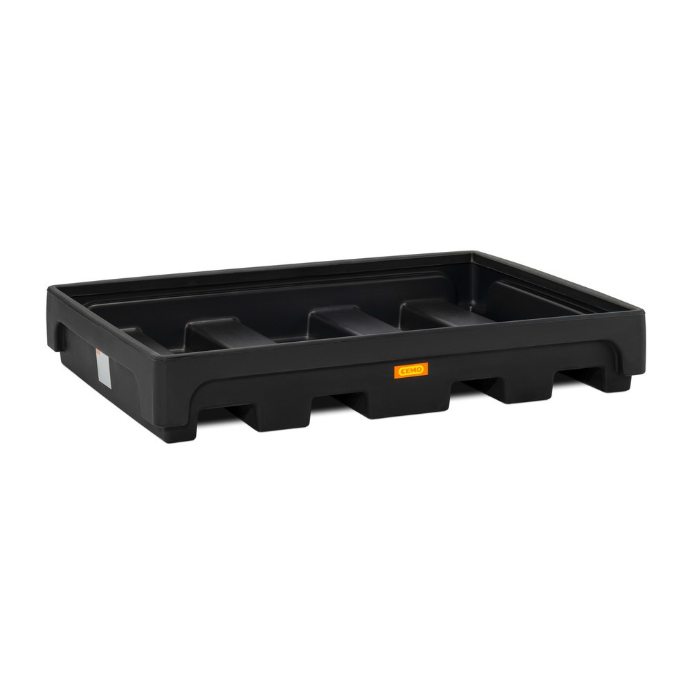 Product afbeelding: PE-stellinglekbak CEMO 18/405, voor vakafmetingen 1.800 x 1.100 mm, inhoud 405 l, voor 2 pallets