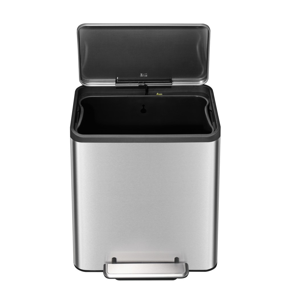 Produktabbildung Nr. 5: Pedal-Abfallsammler EcoCasa 15 + 15 l, Edelstahl matt