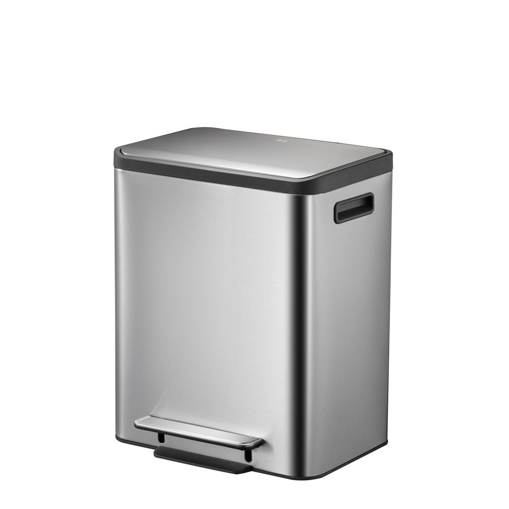 Produktabbildung: Pedal-Abfallsammler EcoCasa 30 l, Edelstahl matt