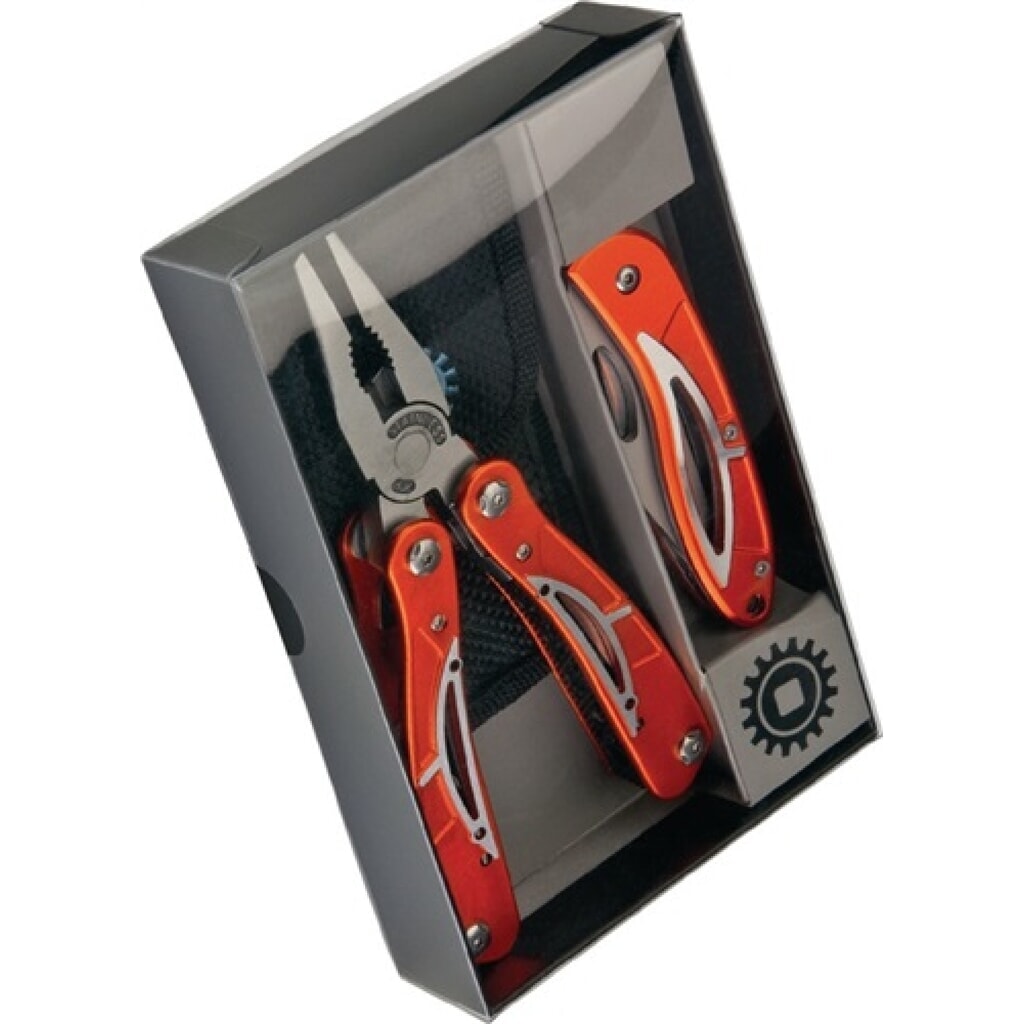 Produktabbildung: Multitool-Set rostfrei 10 tlg. mit extra Klappmesser