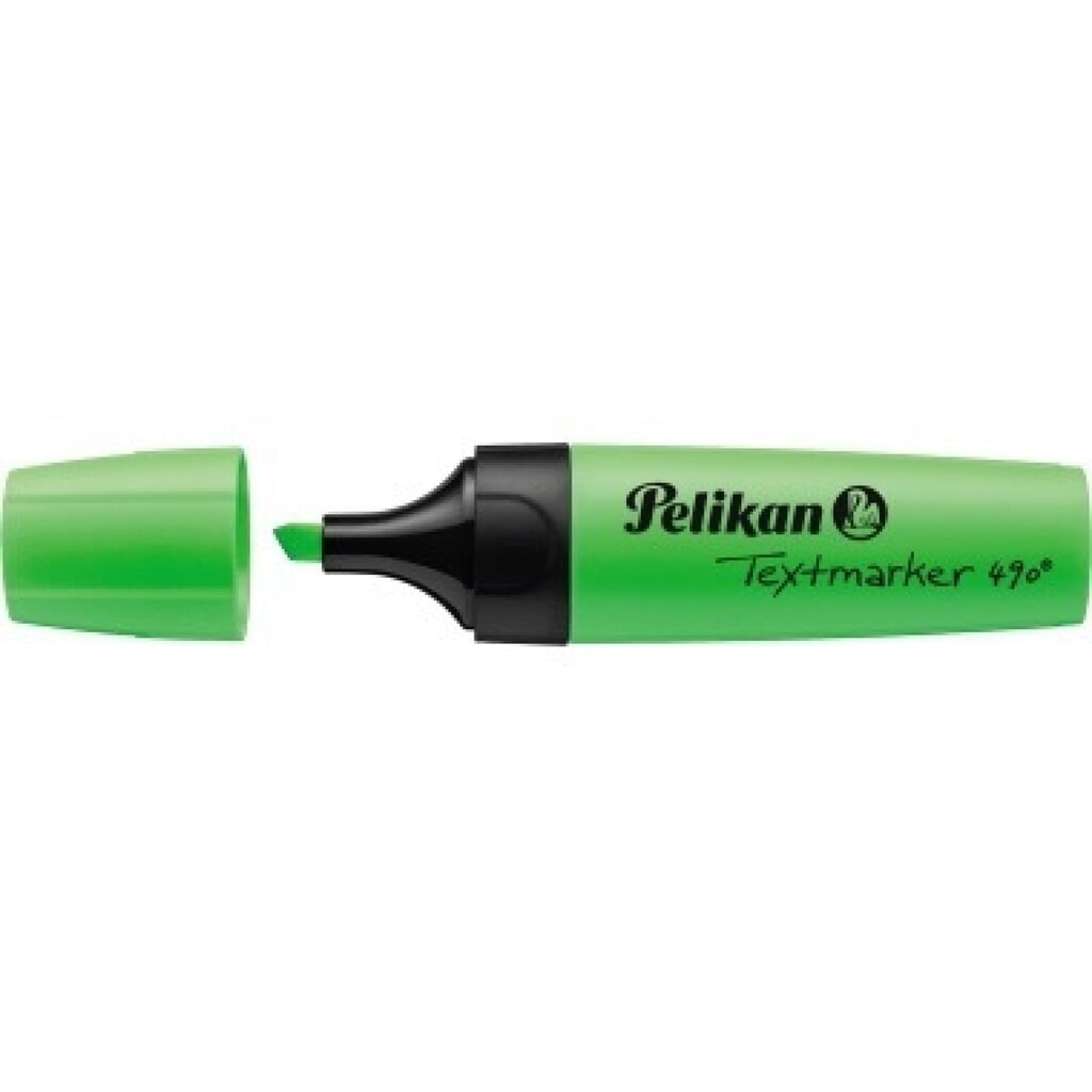 Pelikan Textmarker 490 814096 1,2-5mm Keilspitze grün Produktabbildung: Pelikan Textmarker 490 814096 1,2-5mm Keilspitze grün