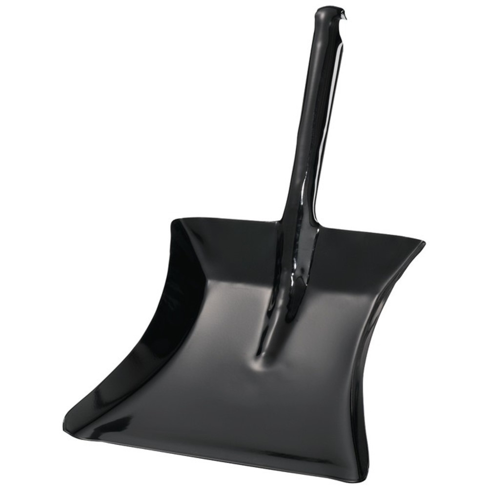 Illustration du produit: Pelle à poussière avec manche MET, lame laquée noire L230 x l 260mm