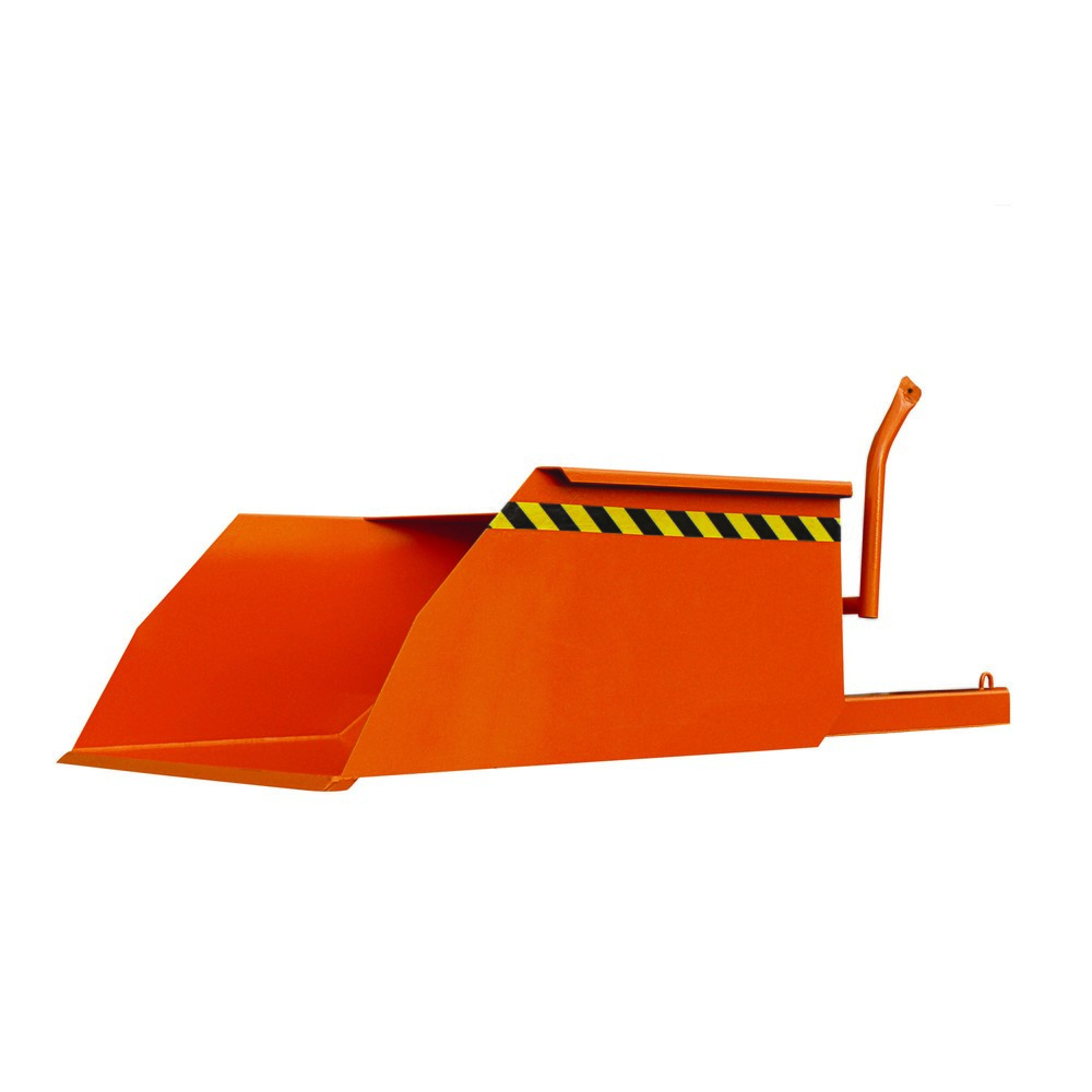Illustration du produit: Pelle godet Eichinger® avec entrées de fourche fermées pour chariot élévateur, 1 500 kg, 300 litres orangé pur