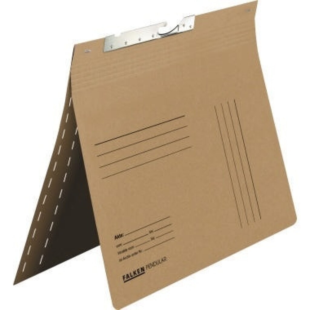 Falken Pendelhefter 15033600 A4 kaufm. Heftung RC Karton braun Produktabbildung: Falken Pendelhefter 15033600 A4 kaufm. Heftung RC Karton braun