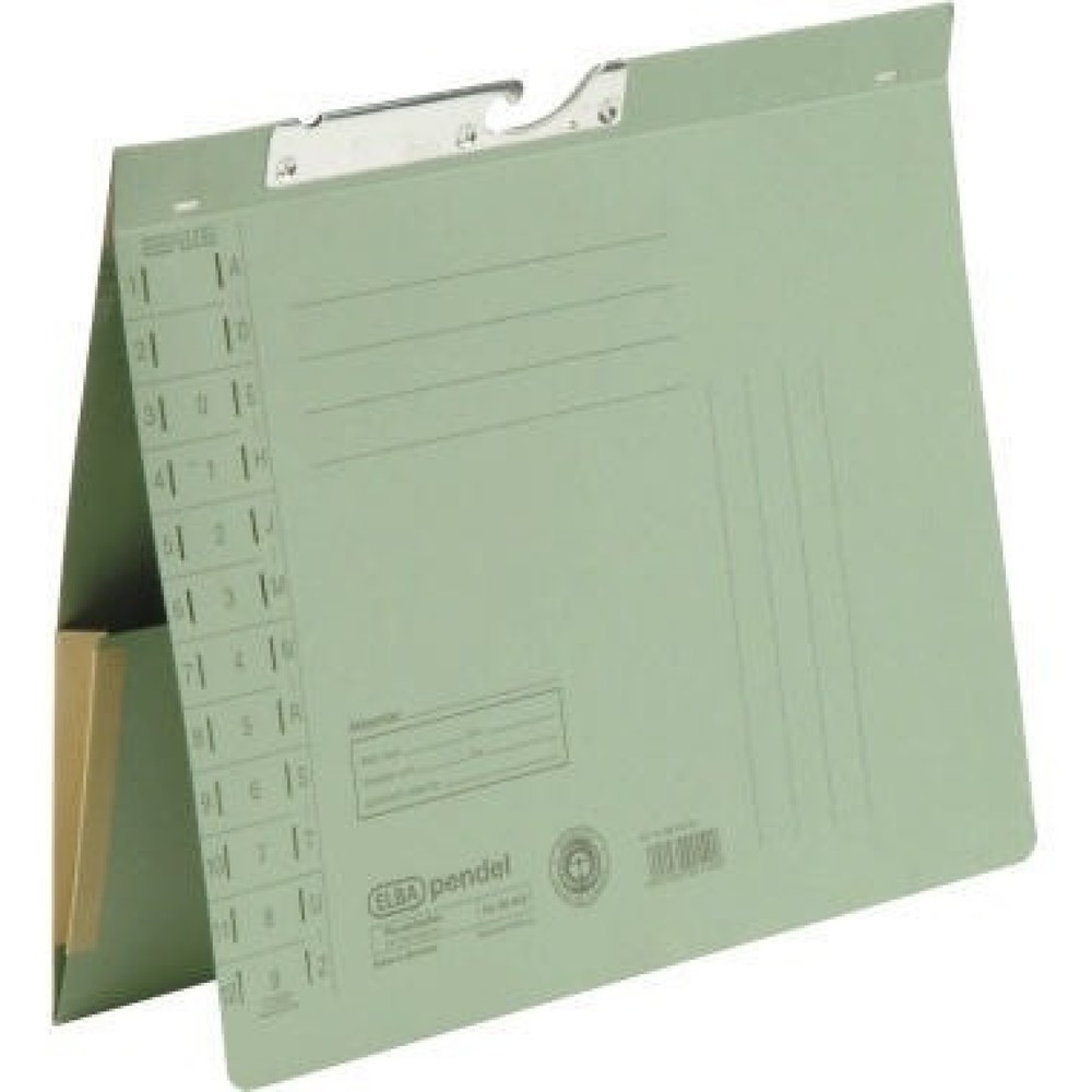 ELBA Pendelhefter 100570020 DIN A4 Amtsheftung 320g Manilakarton grün Produktabbildung: ELBA Pendelhefter 100570020 DIN A4 Amtsheftung 320g Manilakarton grün