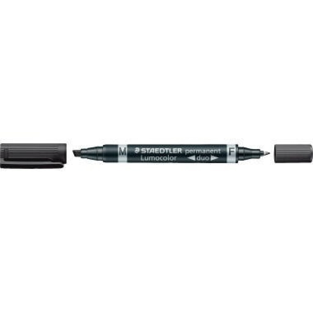 Staedtler Zweispitzmarker Lumocolor 348 B-9 nachfüll Rund/Keil schwarz Produktabbildung: Staedtler Zweispitzmarker Lumocolor 348 B-9 nachfüll Rund/Keil schwarz