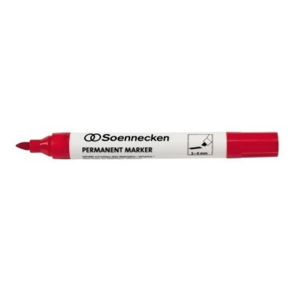 Produktabbildung Nr. 1: Soennecken Permanentmarker 3108 1-4mm Keilspitze rot