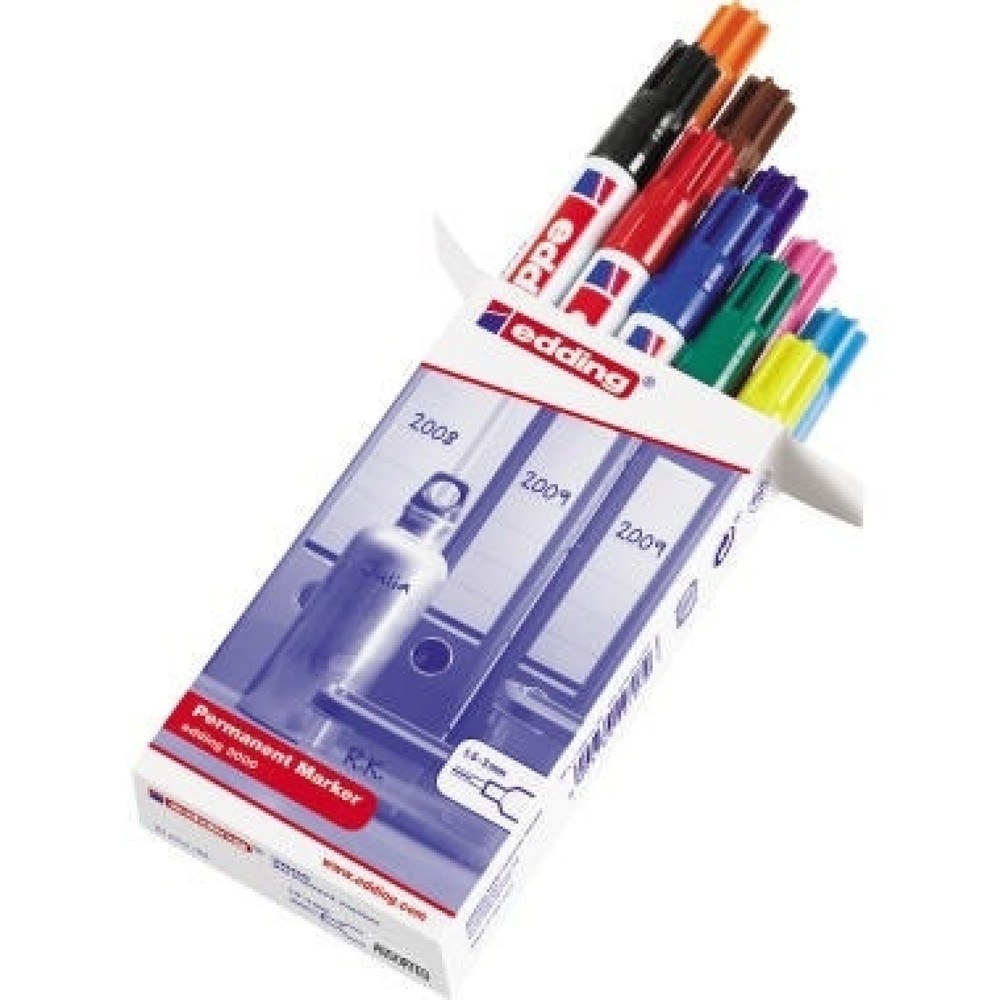 Produktabbildung: edding Permanentmarker 3000 4-3000999 sortiert 10 St./Pack.