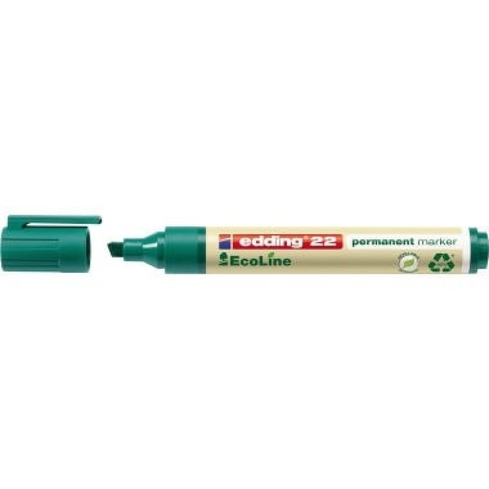 Produktabbildung: edding Permanentmarker 22 EcoLine 4-22004 1-5mm Keilspitze grün