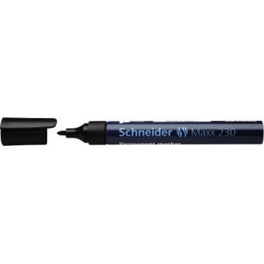 Produktabbildung: SCHNEIDER Permanentmarker 230 Rundspitze 1-3mm schwarz 123001