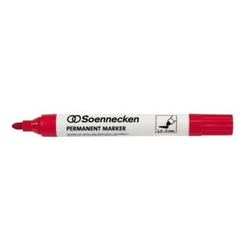 Produktabbildung: Soennecken Permanentmarker 3104 4mm Rundspitze rot