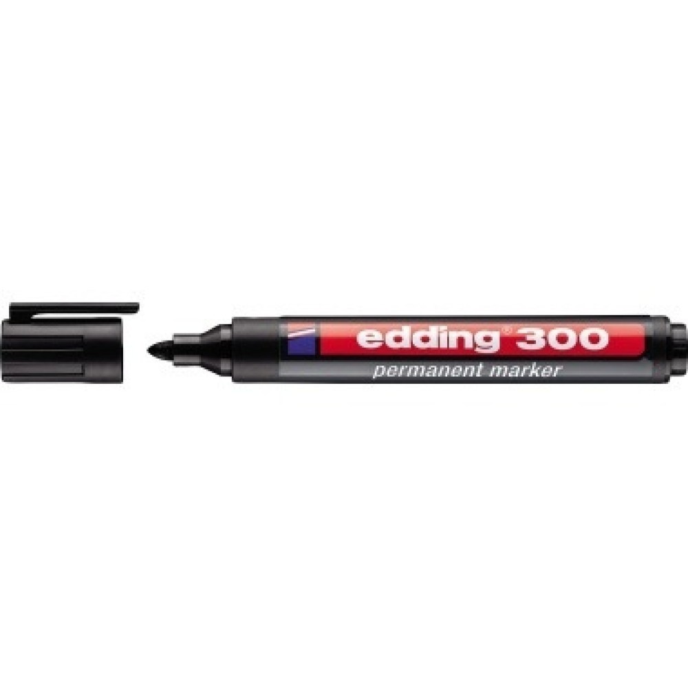 Produktabbildung: edding Permanentmarker 300 4-300001 1,5-3mm Rundspitze nachfüllbar sw