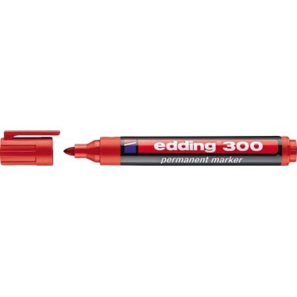 Produktabbildung: edding Permanentmarker 300 4-300002 1,5-3mm Rundspitze nachfüllbar rt