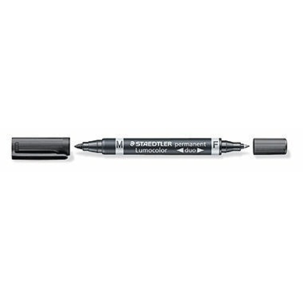 STAEDTLER Permanentmarker Lumocolor duo 348-9 0,6mm/1,5mm schwarz Produktabbildung: STAEDTLER Permanentmarker Lumocolor duo 348-9 0,6mm/1,5mm schwarz