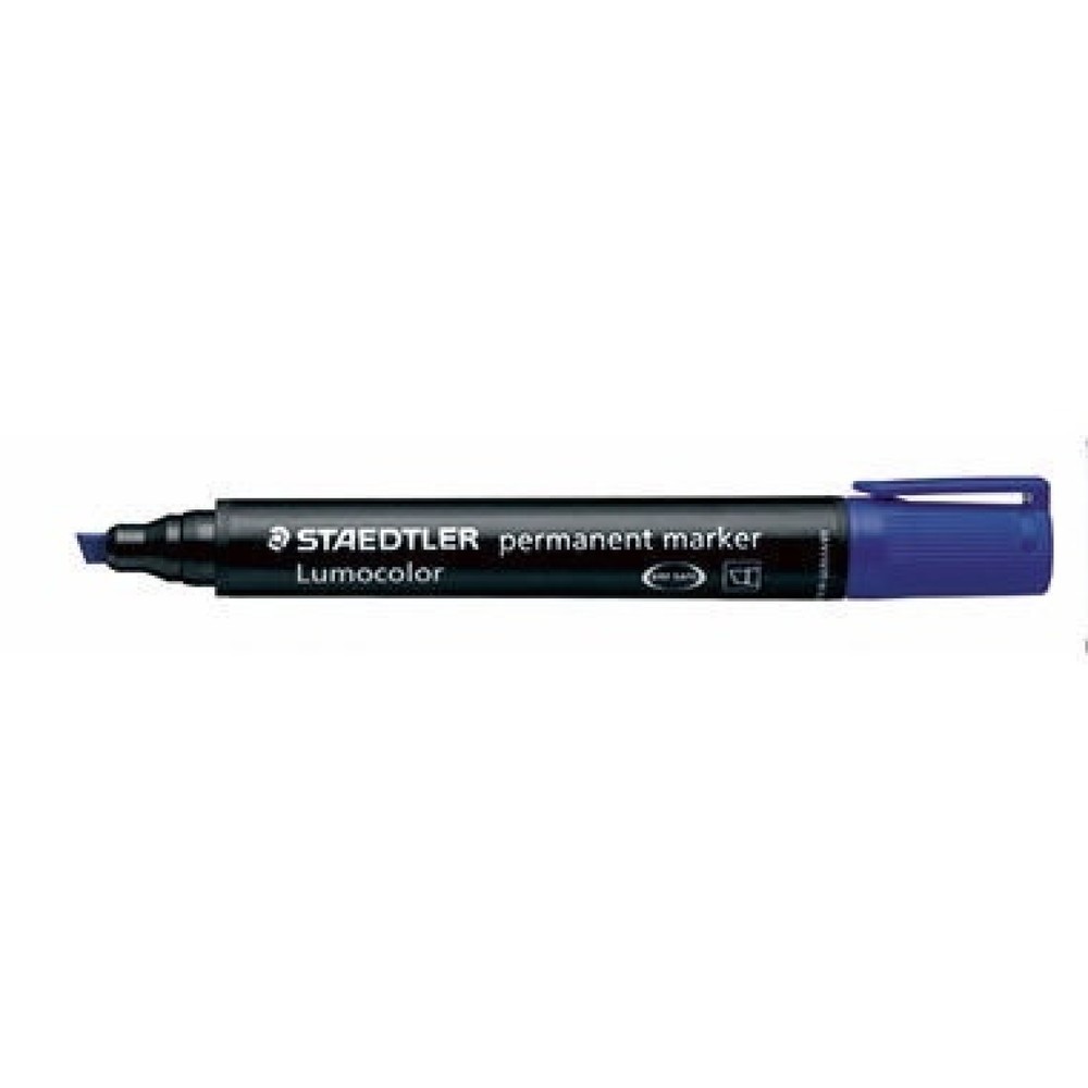 Produktabbildung: STAEDTLER Permanentmarker Lumocolor 350-3 1-5mm Keilspitze blau