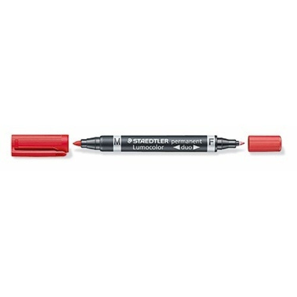 Produktabbildung: STAEDTLER Permanentmarker Lumocolor duo 348-2 0,6mm/1,5mm rot