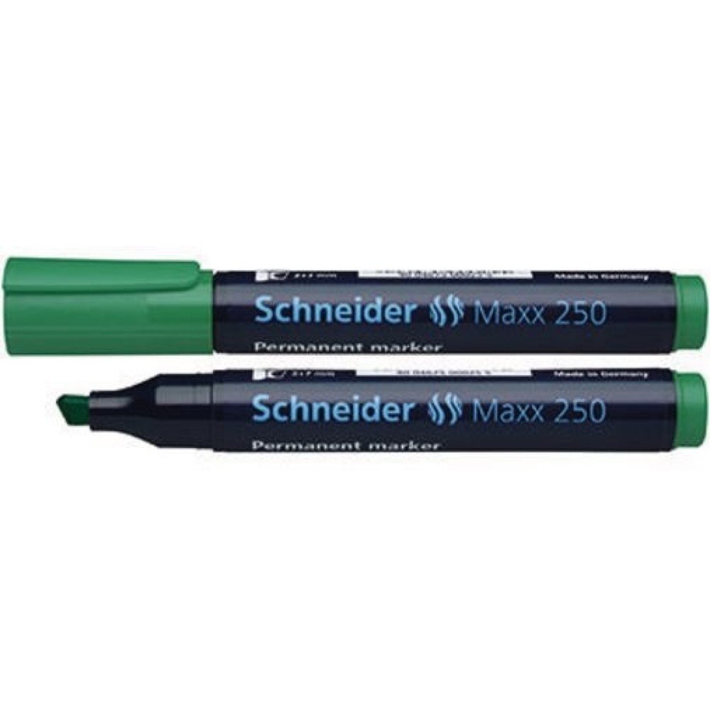 Produktabbildung: Schneider Permanentmarker Maxx 250 125004 2-7mm Keilspitze grün