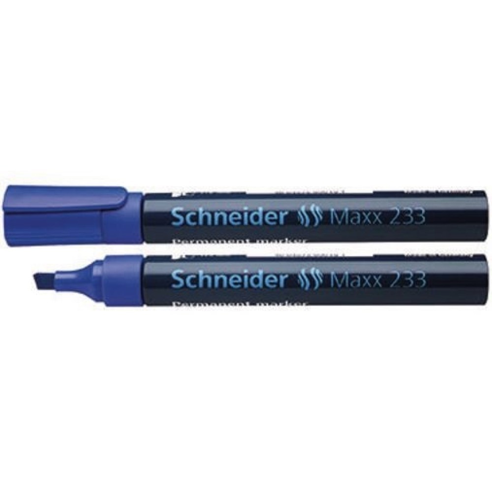 Produktabbildung: Schneider Permanentmarker 233 123303 1-5mm Keilspitze blau