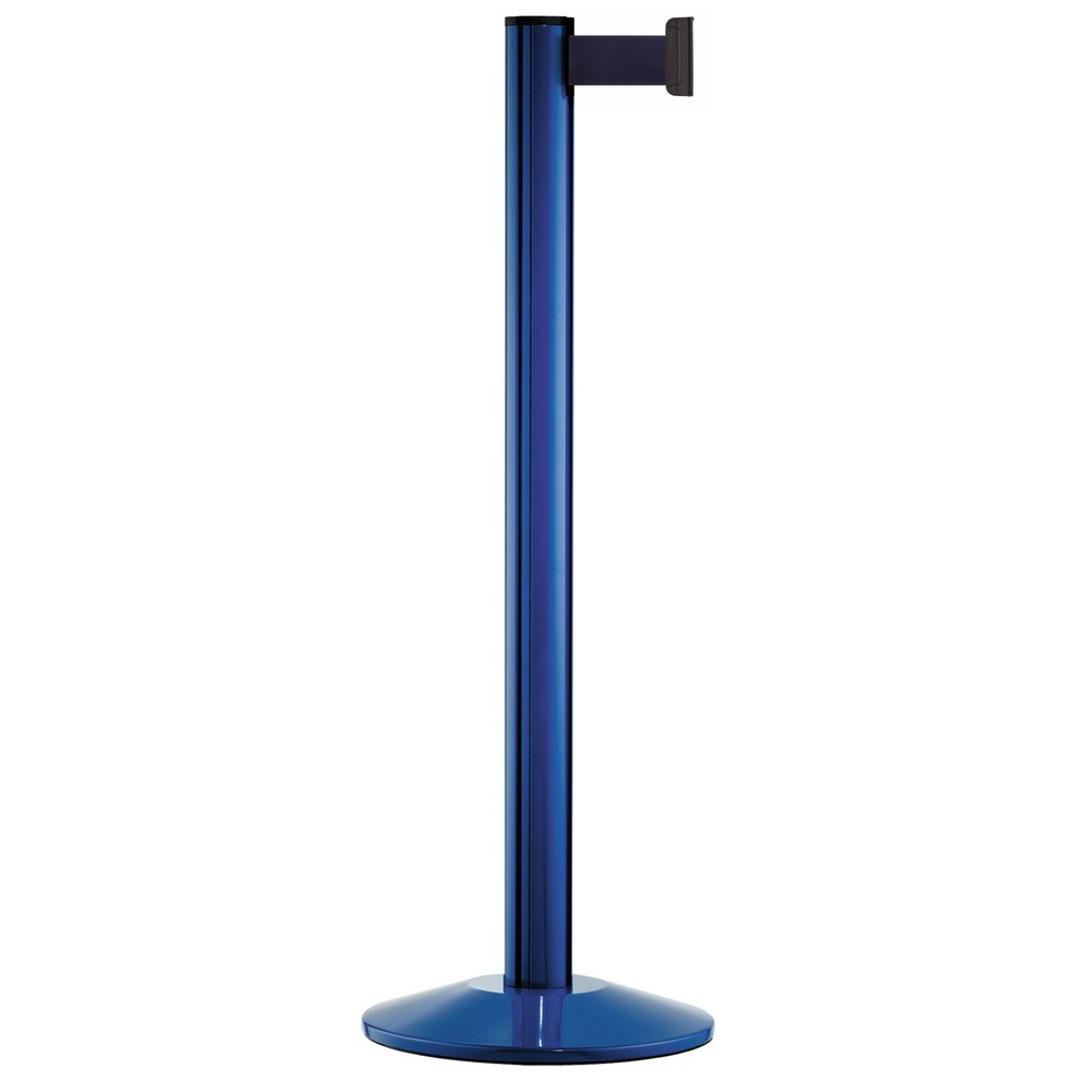 Produktabbildung: Personen-Leitsystem Classic, Ständer blau, Gurtfarbe navy
