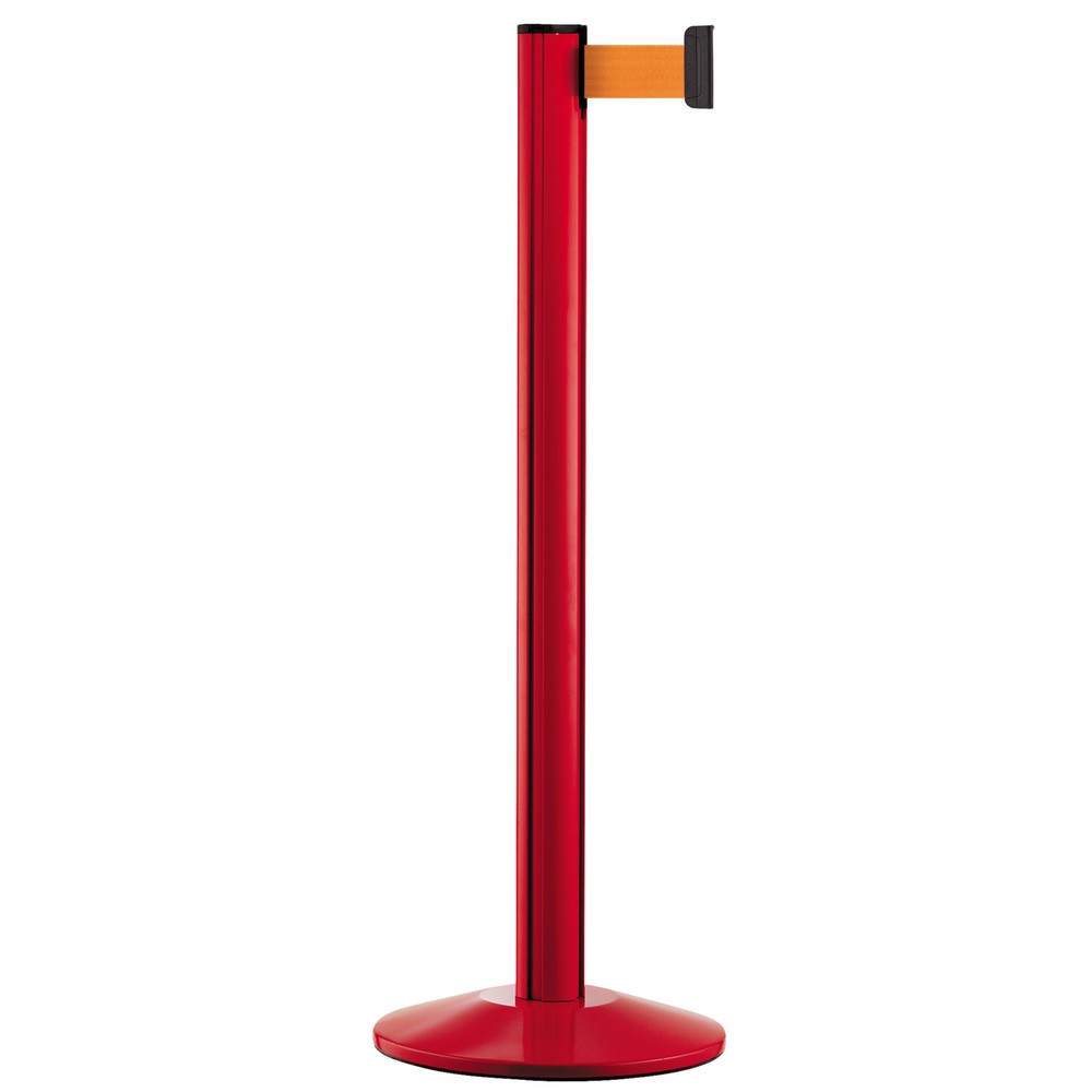 Product afbeelding: Personengeleidingssysteem Classic, staander rood, neonoranje