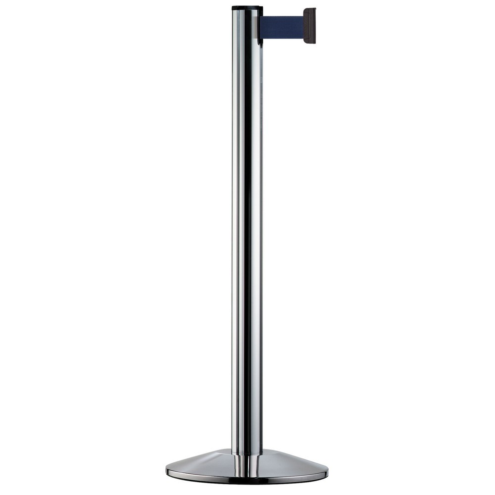 Product afbeelding: Personengeleidingssysteem Extend, staander verchroomd, donkerblauw