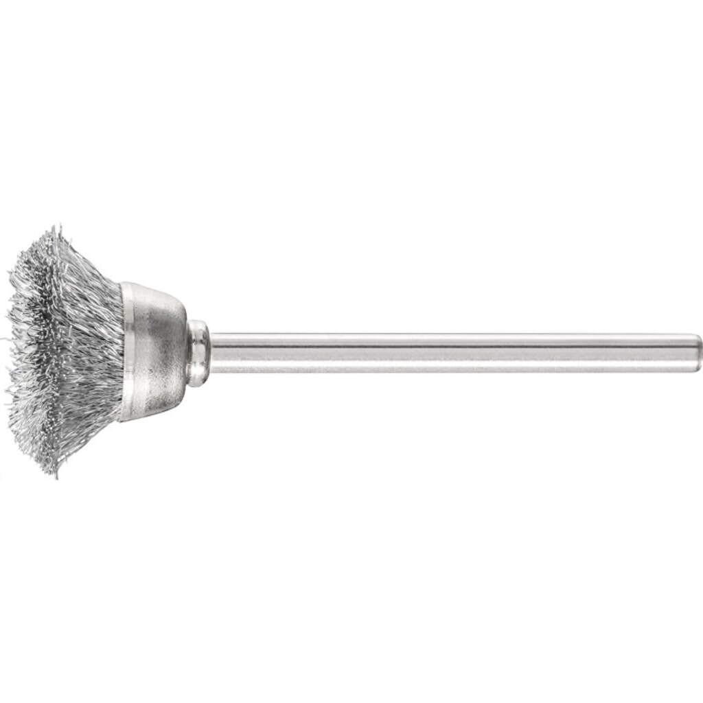 PFERD Minitopfbürste TBU 1803/3 ST 0,10, Stahl, D18xB3xL6mm Produktabbildung: PFERD Minitopfbürste TBU 1803/3 ST 0,10, Stahl, D18xB3xL6mm