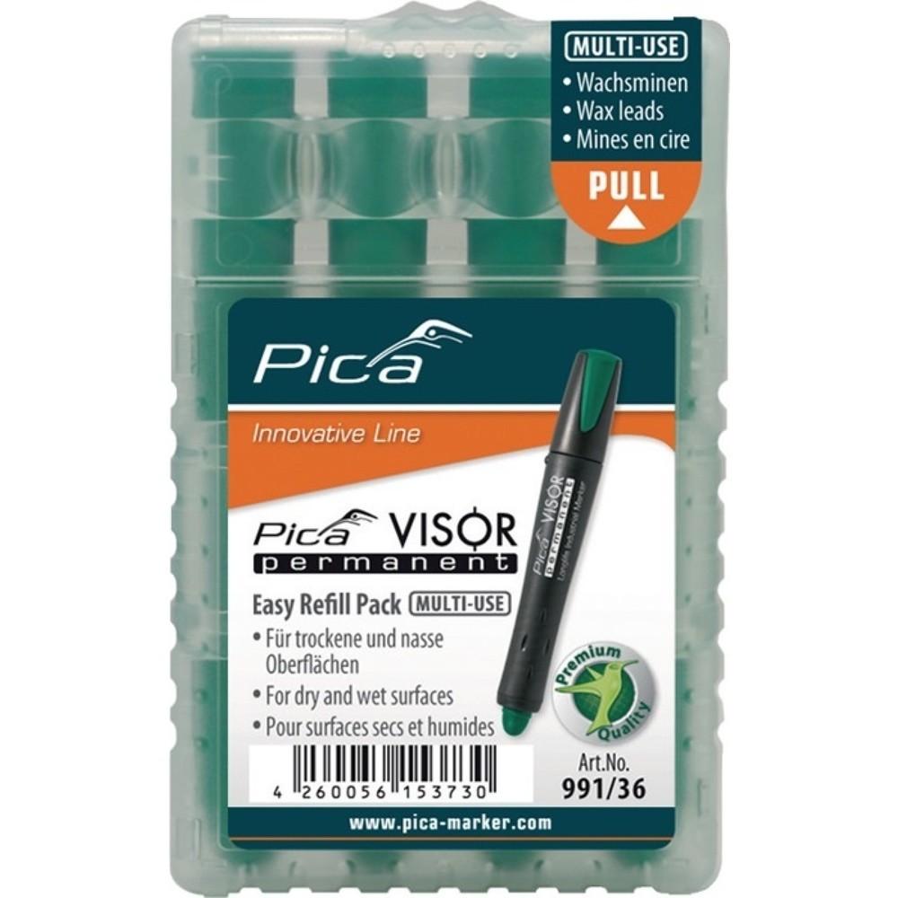 Produktabbildung: PICA Minenset Visor permanent, wasserfest, 4x grün, 4 Minen / Set