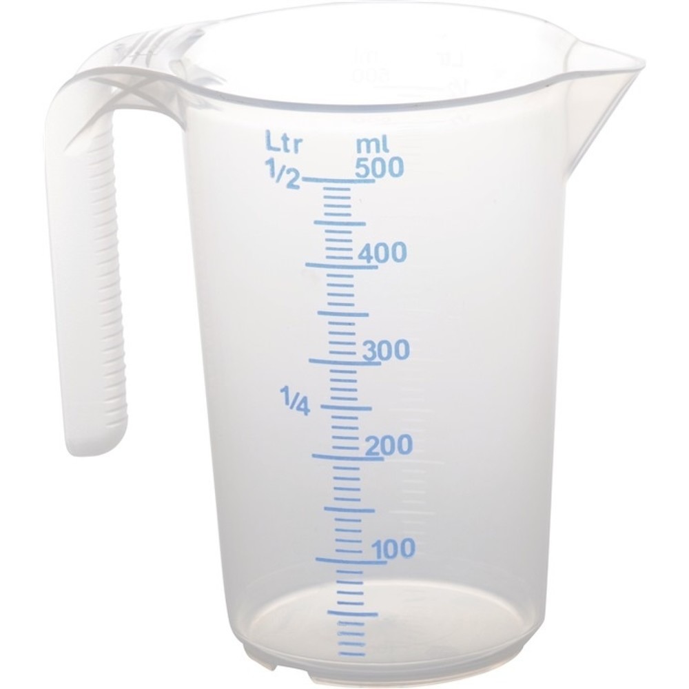 N° de l'image du produit 1 : Pichet doseur 1000 ml polypropylène transparent D117xH165 mm poignée ouverte HÜN