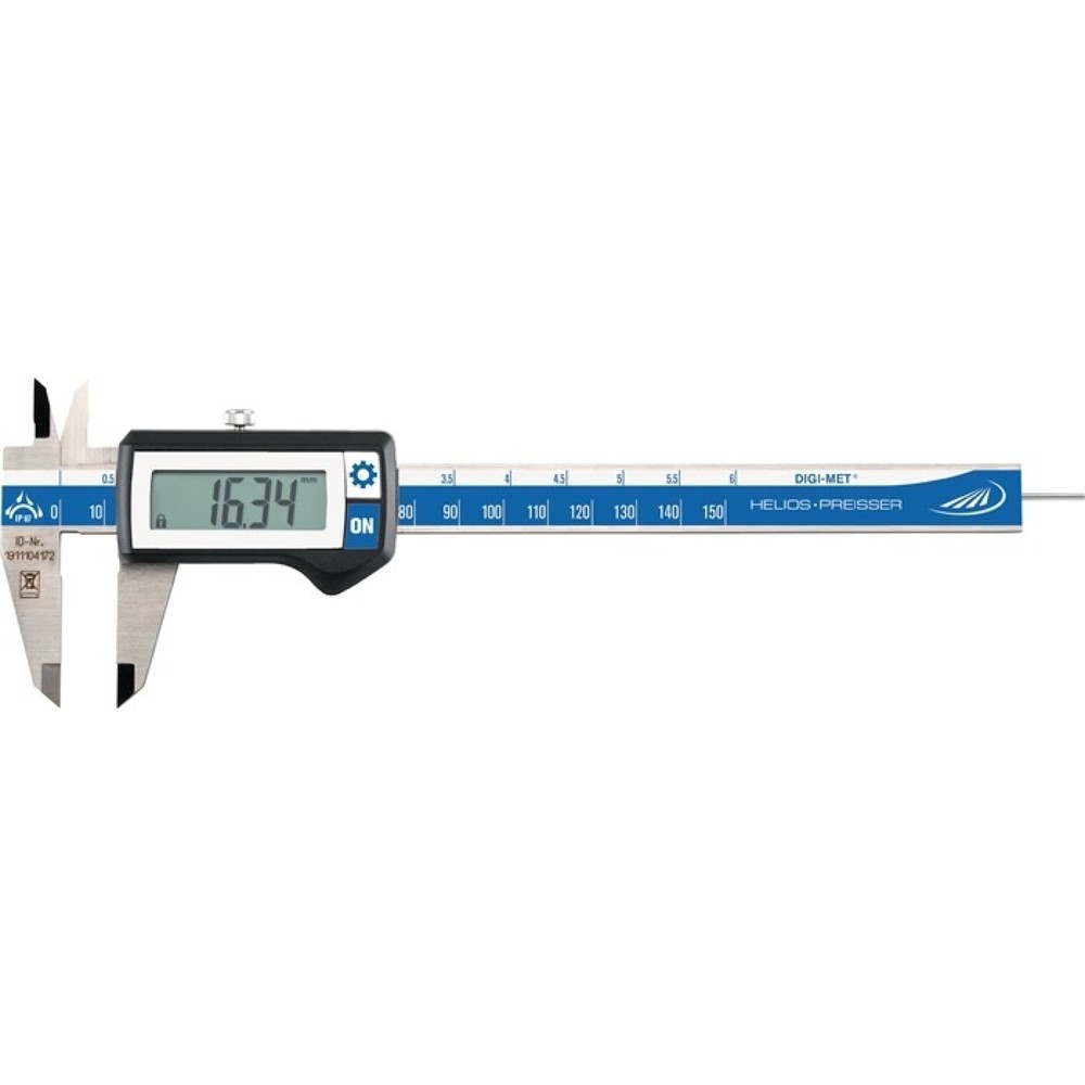 Illustration du produit: Pied à coulisse DIN 862 DIGI-MET® IP67 150 mm numérique rond (1,5 mm) HELIOS PRE