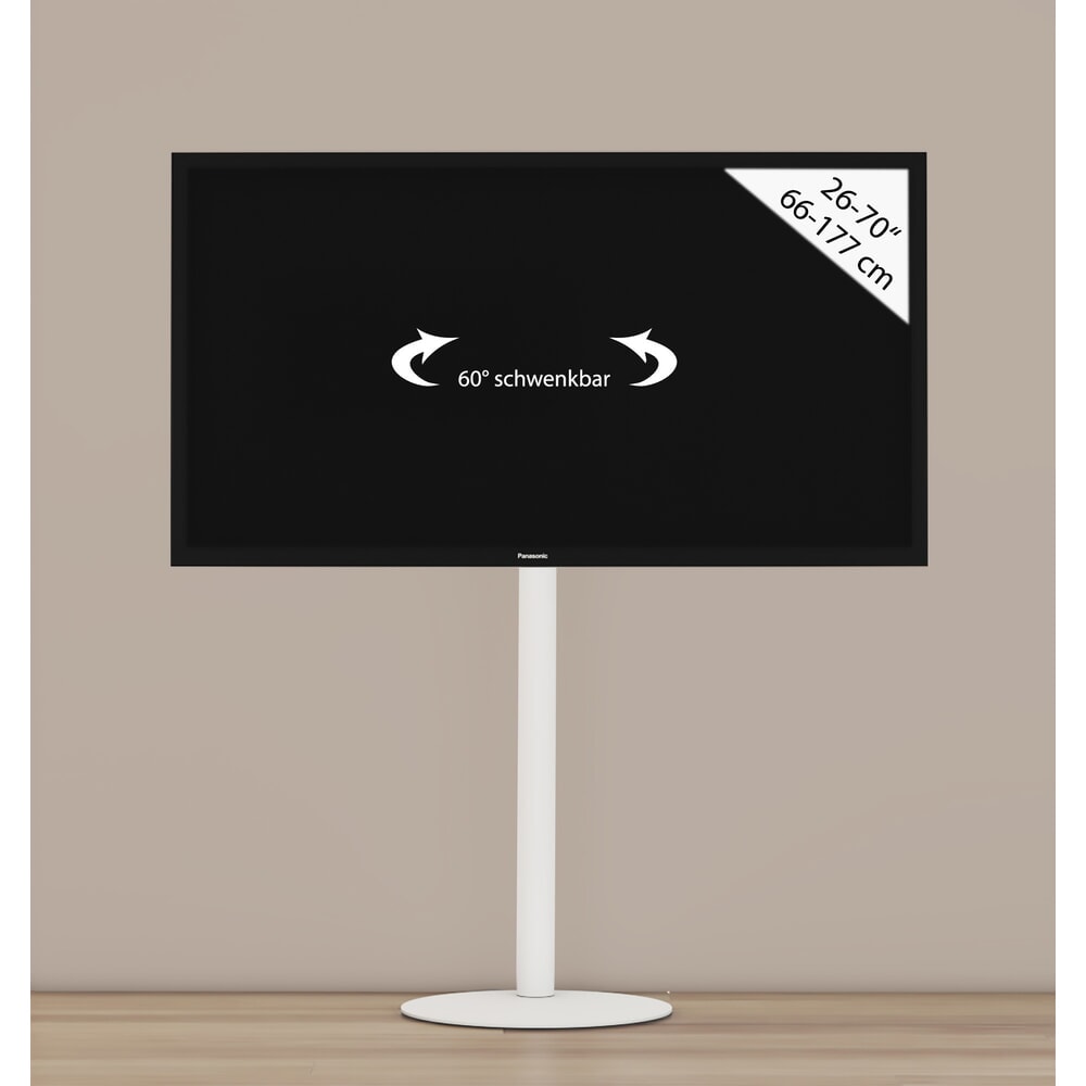 N° de l'image du produit 2 : Pied TV VCM Cirla, blanc