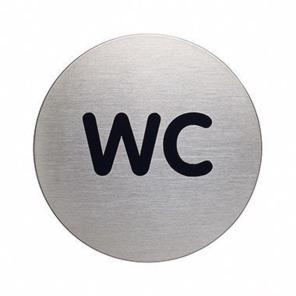 DURABLE Piktogramm PICTO 490723 WC metallic silber Produktabbildung: DURABLE Piktogramm PICTO 490723 WC metallic silber