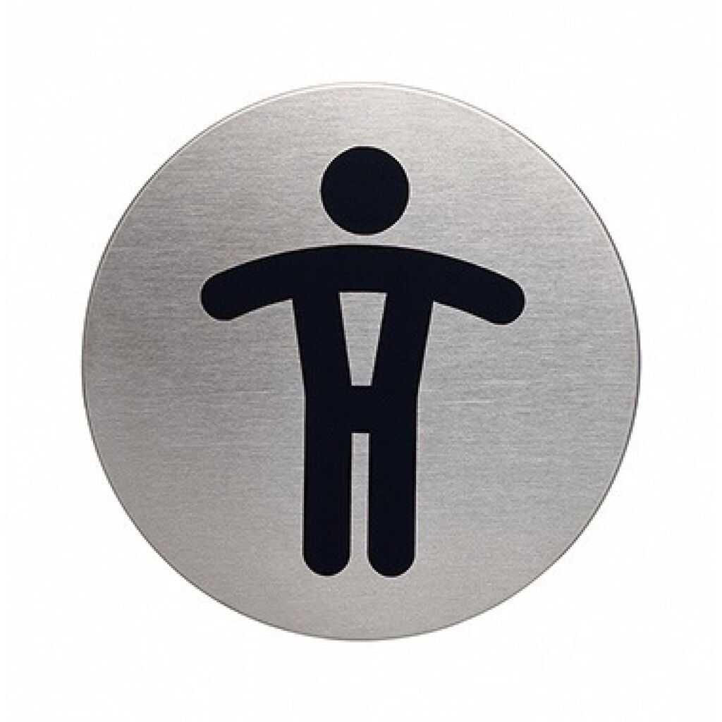 Produktabbildung: DURABLE Piktogramm PICTO 490523 WC Herren metallic silber