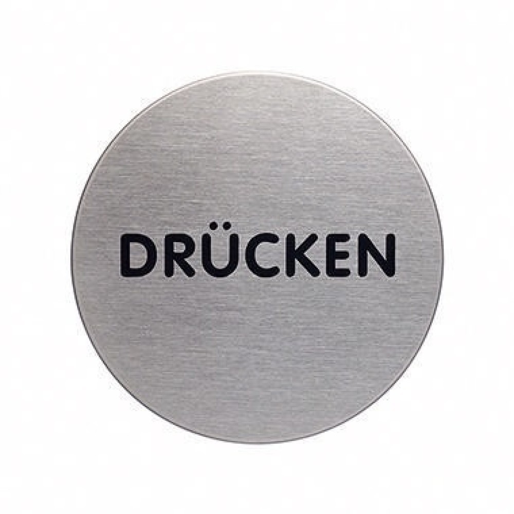 Produktabbildung: DURABLE Piktogramm PICTO 490061 DRÜCKEN metallic silber
